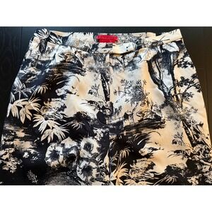 Burns Pants Womens 8 Black Silk Blend Cropped French Country‎ Luxury Resortwear